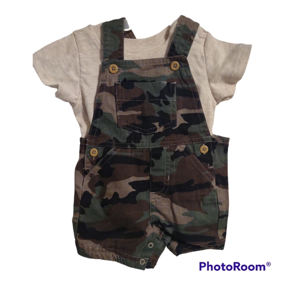 Two pcs Wonder Nation 0-3 months Baby Boy Dressy & Overall Clothes - Picture 8 of 8